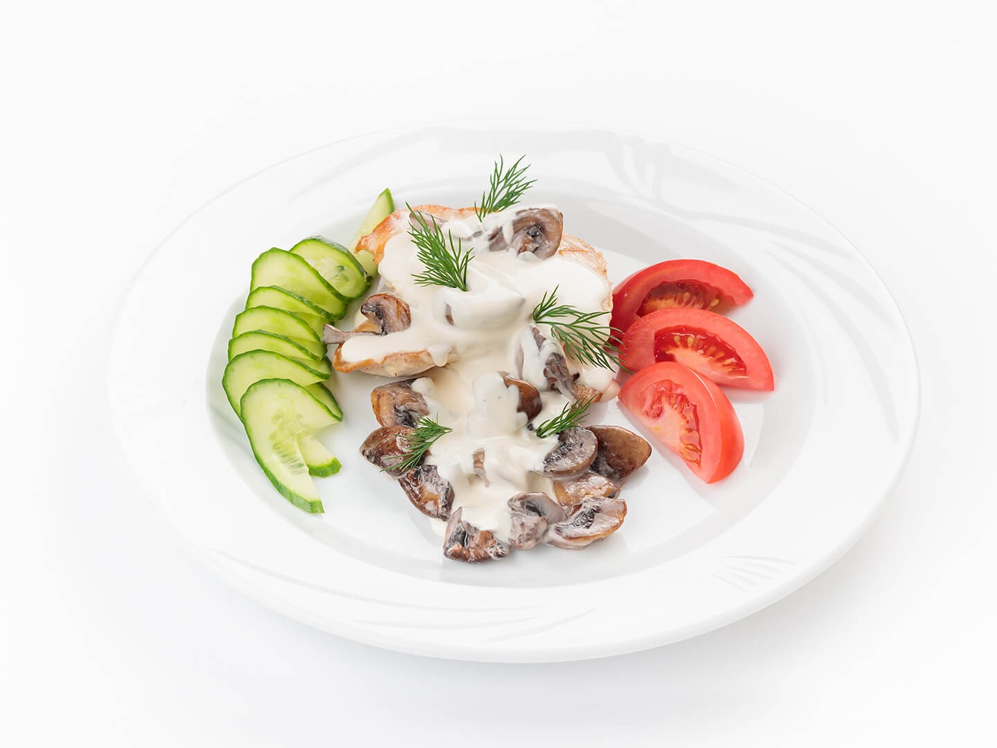 Свинина с грибами в слив соусе