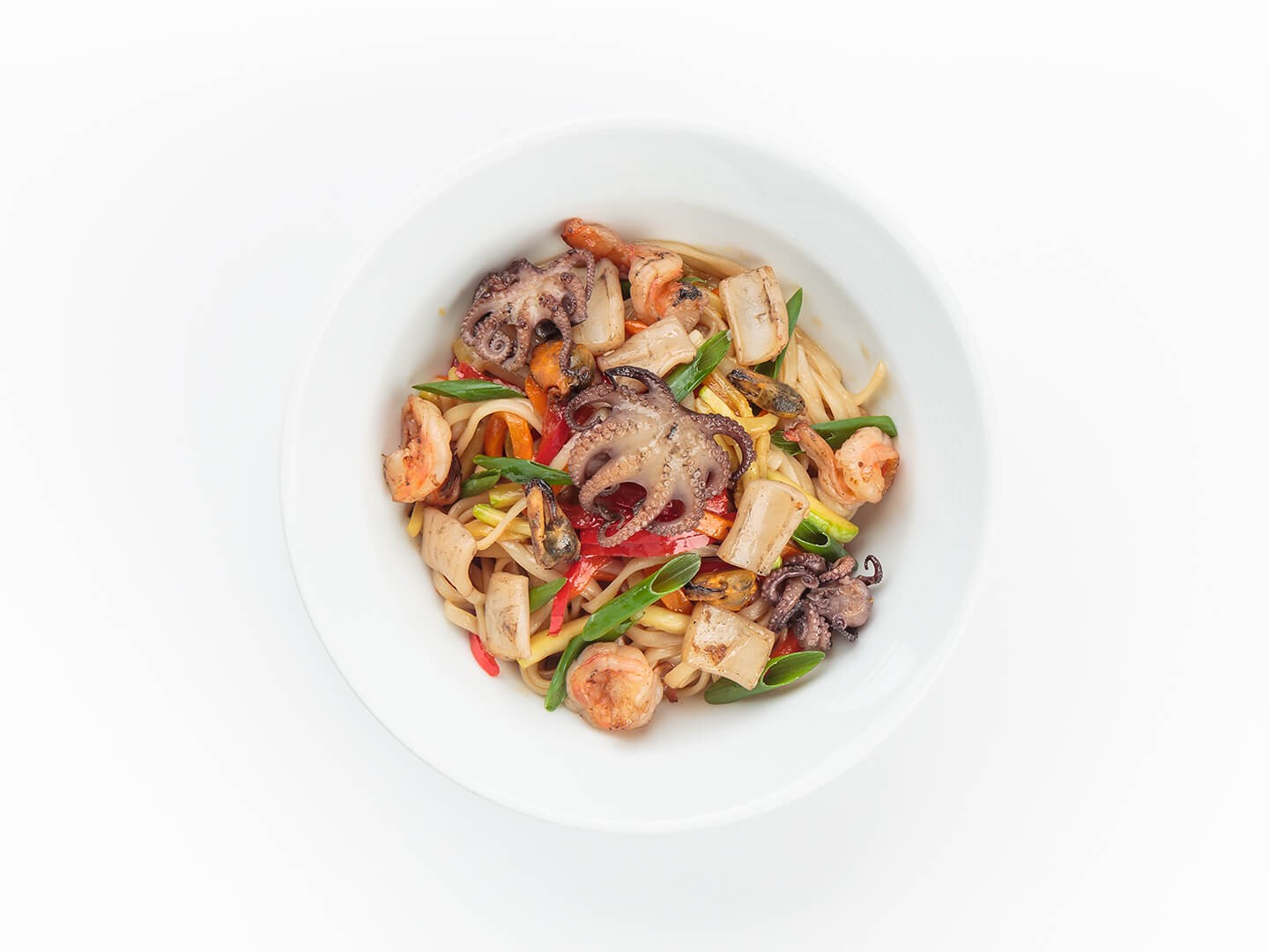 Лапша с морепродуктами Харусаме